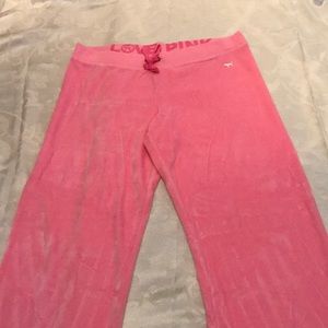 Victoria secret pink Velour joggers